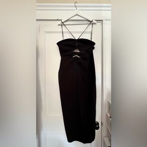 Zara cutout black dress